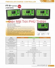 Quản Lý Sạc PWM 12V / 24V  - 30Ampe