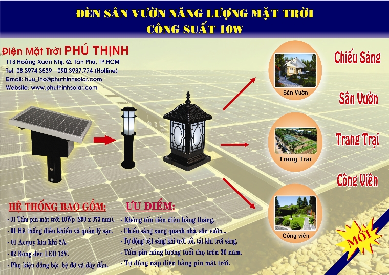 Đèn sân vườn NLMT